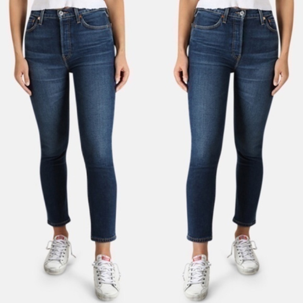 New with Tags RE/DONE Comfort Stretch High Rise Crop Jeans